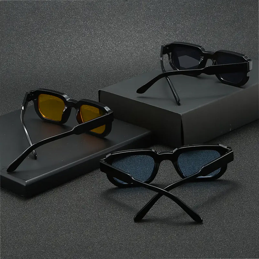 Classic Square Sunglasses Set of Unisex Retro Fashion Shades