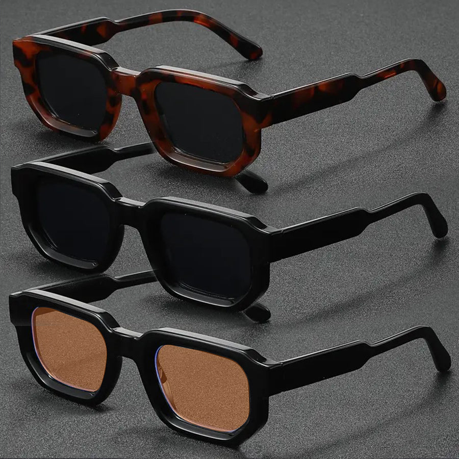 Classic Square Sunglasses Set of Unisex Retro Fashion Shades