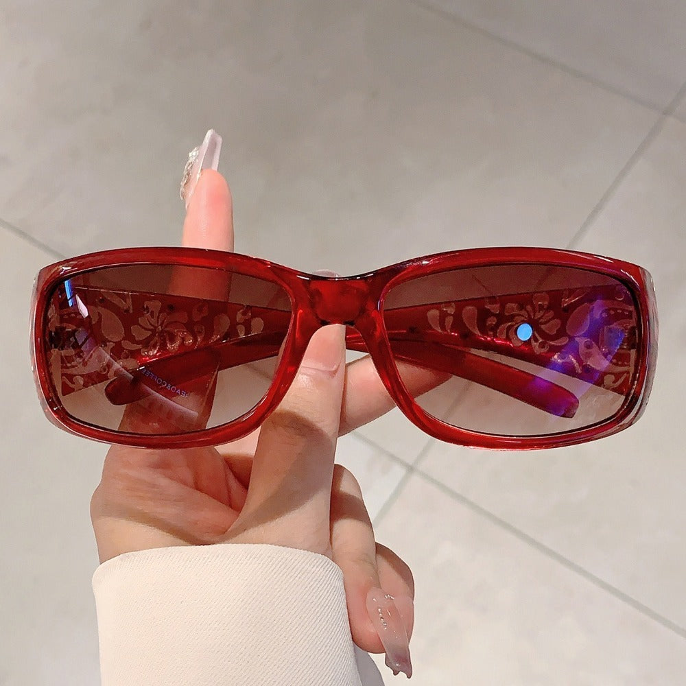 Square Frame Retro Small Frame Sunglasses for Women Summer Beach Style