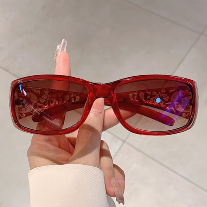 Square Frame Retro Small Frame Sunglasses for Women Summer Beach Style