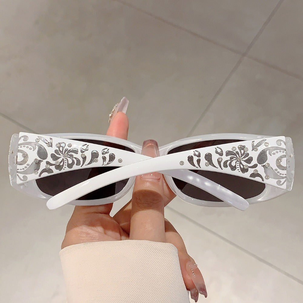 Square Frame Retro Small Frame Sunglasses for Women Summer Beach Style