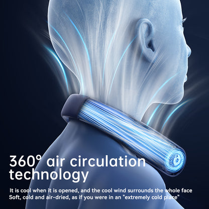 Lenovo Portable Neck Air Conditioner Rechargeable Bladeless Cooling Fan