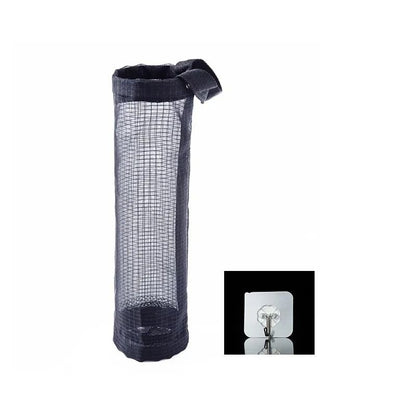 Wall-Mounted Trash Bag Dispenser – High-Capacity Nylon Storage Pouch & Grocery Bag Organizer