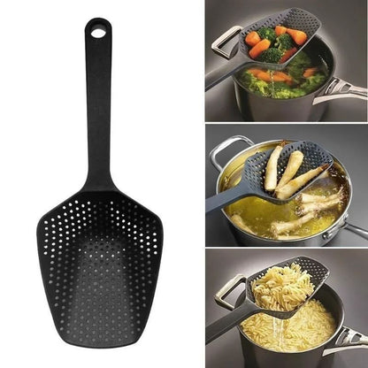 Plastic Pasta Strainer Spoon with Long Handle