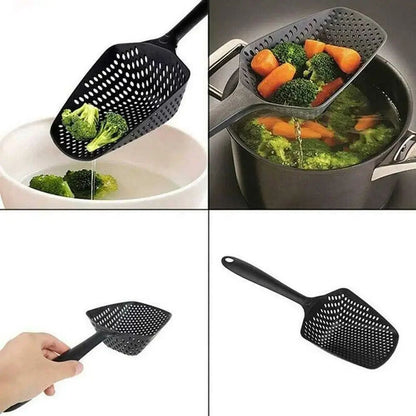 Plastic Pasta Strainer Spoon with Long Handle
