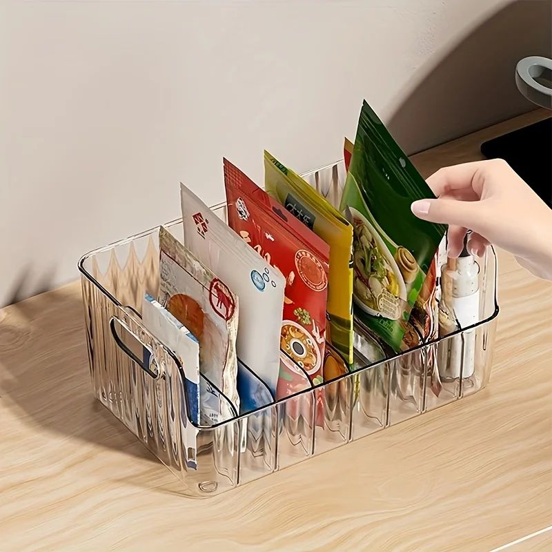 6-Compartment Detachable Spice Organizer Bin for Fridge, Pantry & Countertop