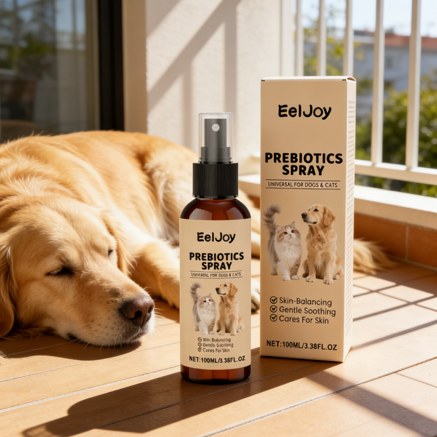 Pet Prebiotic Anti Itch Skin Soothing Spray for Dogs & Cats Moisturizing Dry Skin Relief