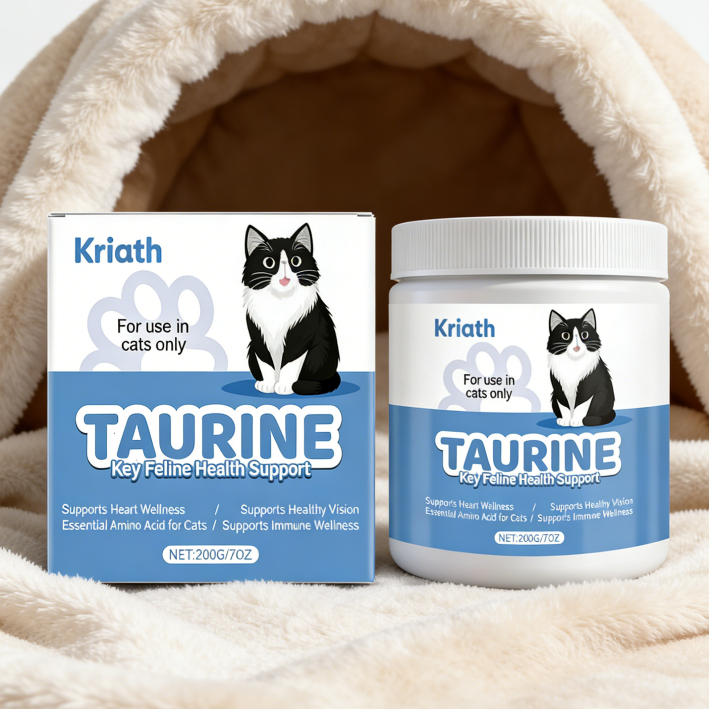 Taurine Powder for Cats Feline Taurine Supplement for Heart, Vision & Immunity Support