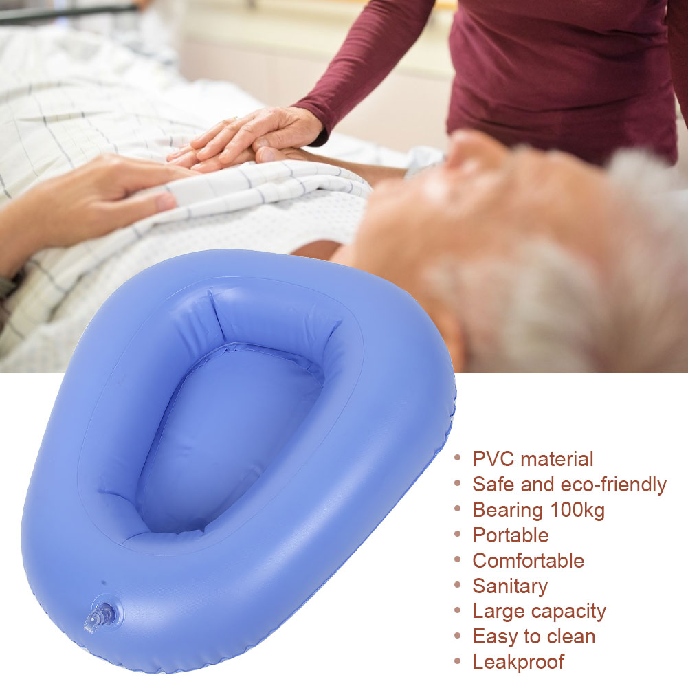 Inflatable Bedpan for Elderly Care Anti Bedsore Air Cushion Potty for Bedridden Patients