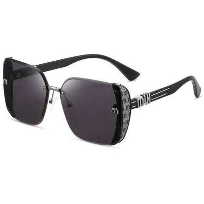 Luxury Square Sparkling Oversized Ocean Lens Sunglasses for Women & Men
