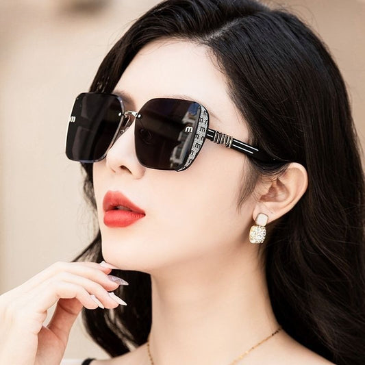 Luxury Square Sparkling Oversized Ocean Lens Sunglasses for Women & Men