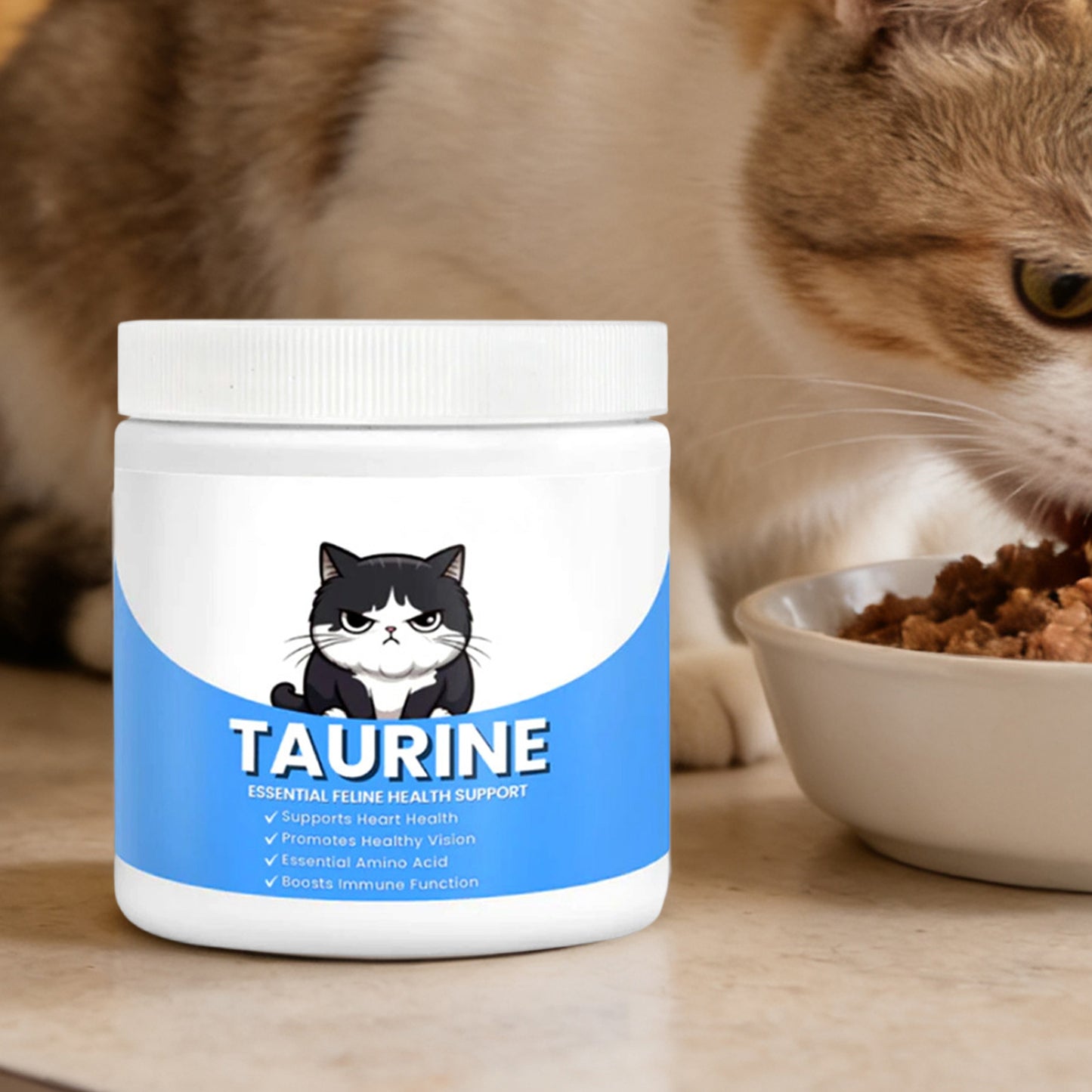 Cat Heart Health Taurine Powder for Cats 200ml Immune & Eye Support Supplement