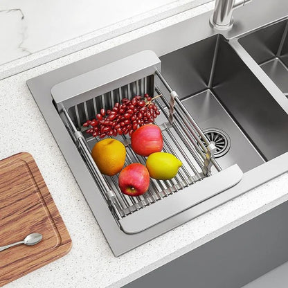 Expandable Over Sink Dish Drying Rack and Kitchen Drainboard Organizer