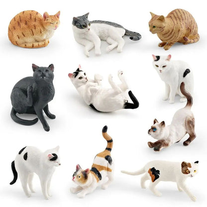 Realistic Lying Orange Cat Mini Figurine Ornament