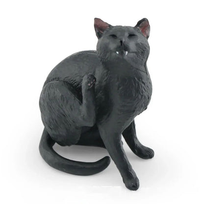 Realistic Lying Orange Cat Mini Figurine Ornament