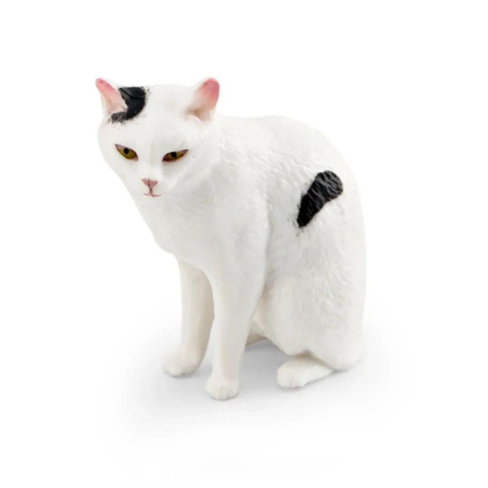 Realistic Lying Orange Cat Mini Figurine Ornament