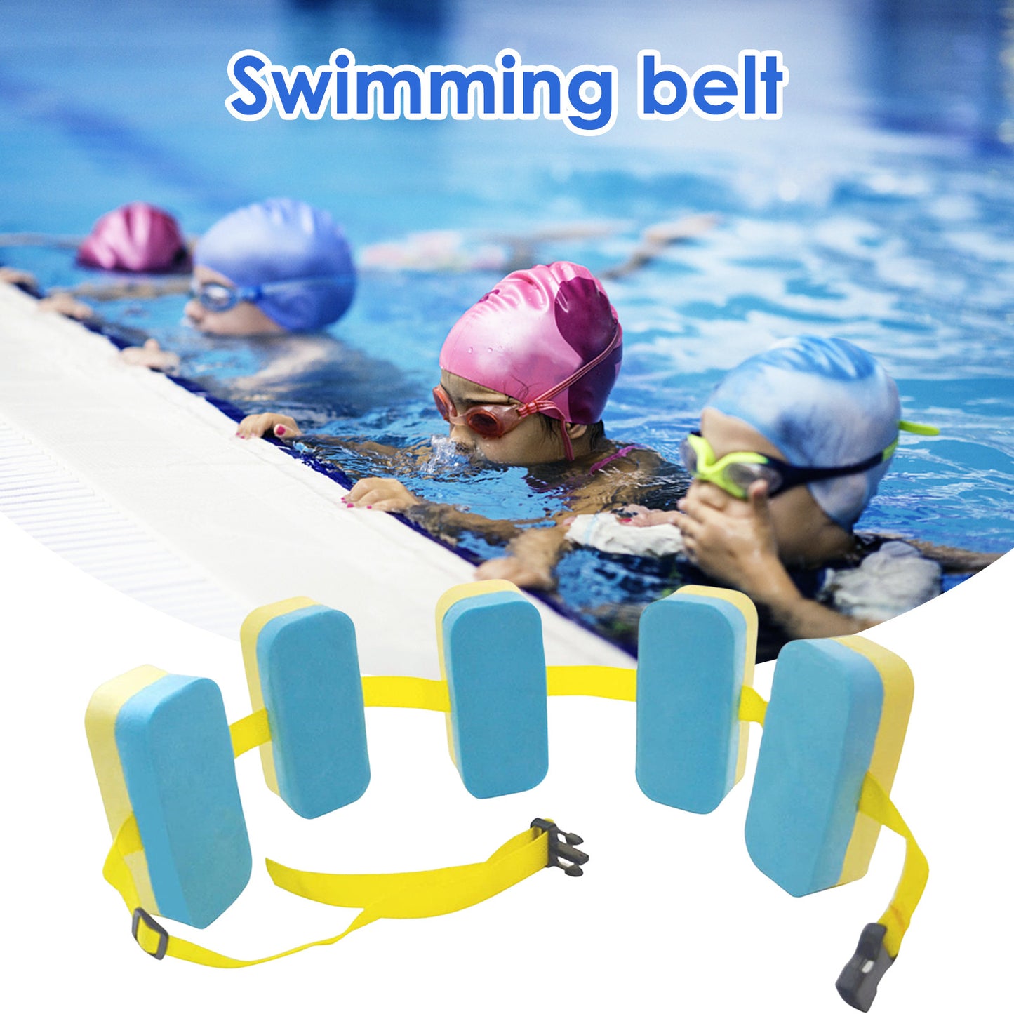 Adjustable EVA Swim Training Belt Back Float for Kids and Adults