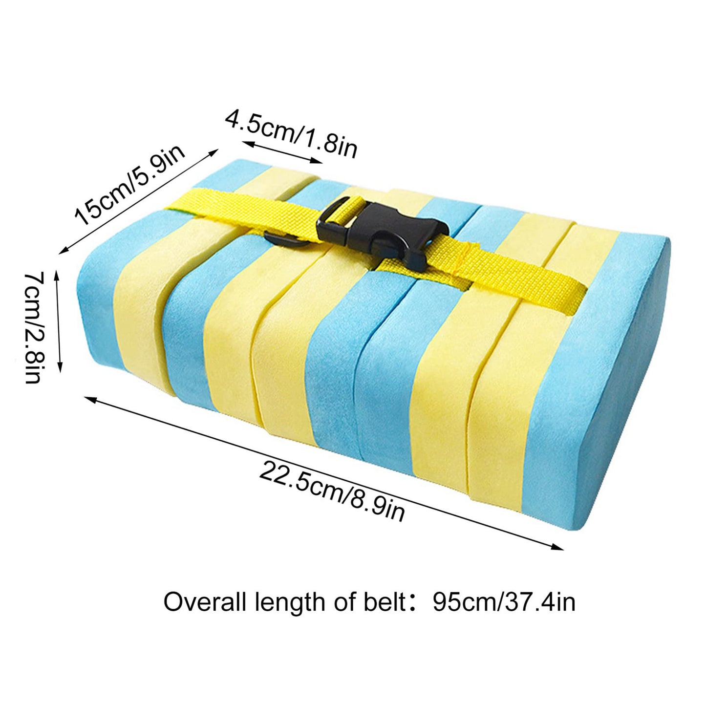 Adjustable EVA Swim Training Belt Back Float for Kids and Adults