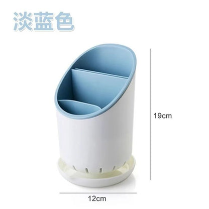 Plastic Cutlery Holder and Draining Rack for Kitchen Utensils