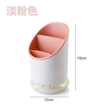 Plastic Cutlery Holder and Draining Rack for Kitchen Utensils