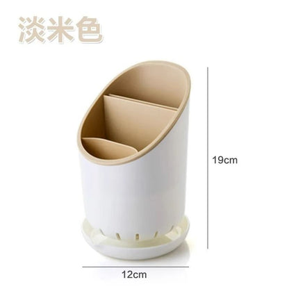 Plastic Cutlery Holder and Draining Rack for Kitchen Utensils