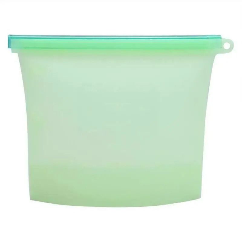 Reusable Food-Grade Silicone Storage Bag & Airtight Freezer Zip Bag
