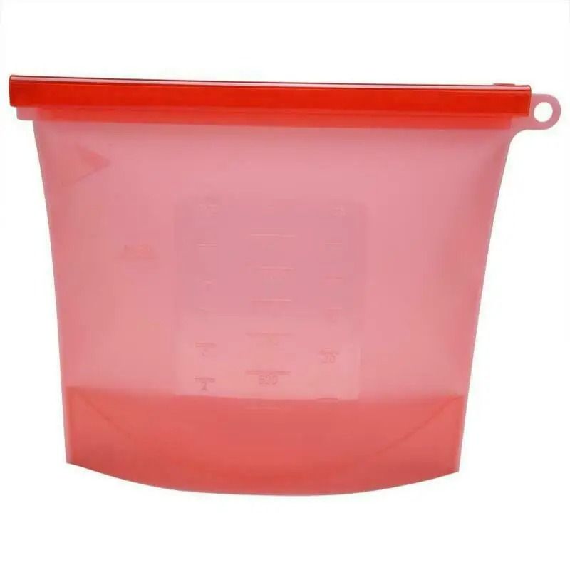 Reusable Food-Grade Silicone Storage Bag & Airtight Freezer Zip Bag