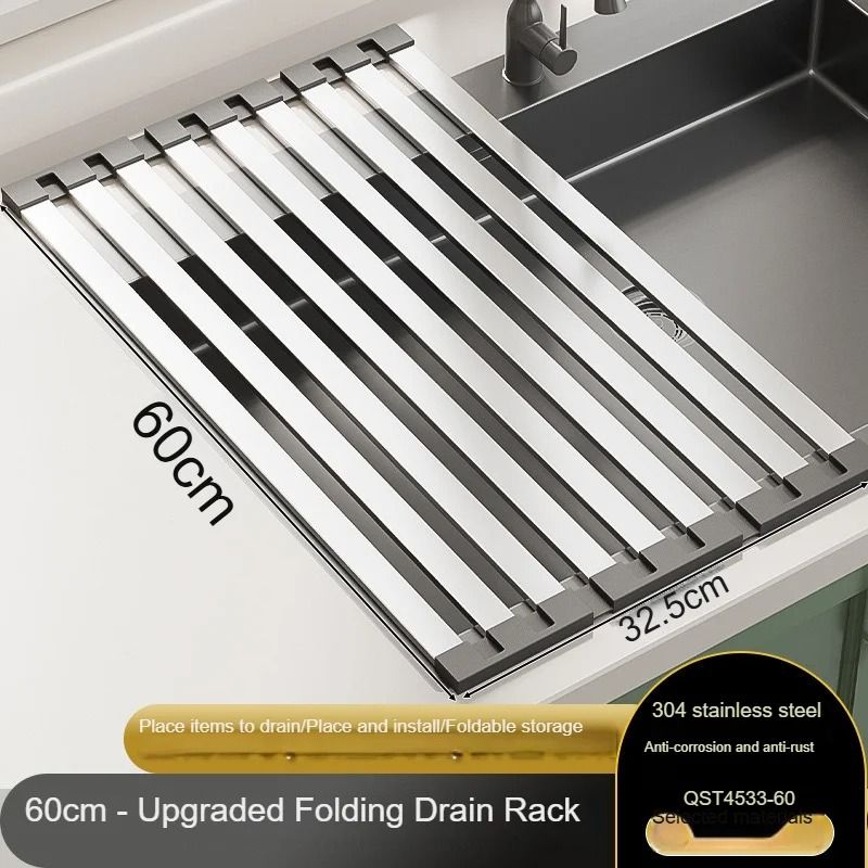 Stainless Steel Over Sink Dish Rack for Kitchen Drying