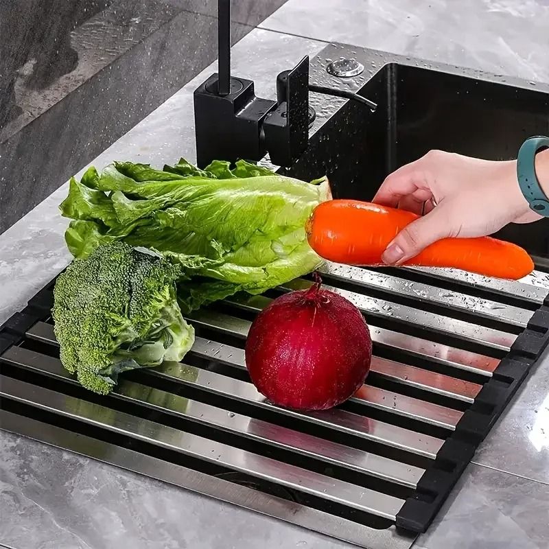 Stainless Steel Over Sink Dish Rack for Kitchen Drying
