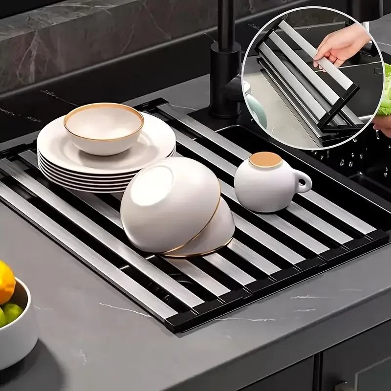 Stainless Steel Over Sink Dish Rack for Kitchen Drying