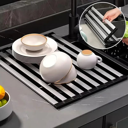 Stainless Steel Over Sink Dish Rack for Kitchen Drying