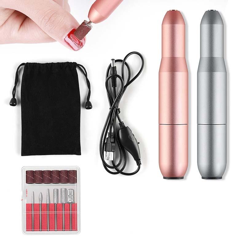 Portable Electric Nail Drill & USB Nail Polisher for Manicure and Pedicure Care
