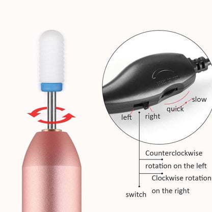 Portable Electric Nail Drill & USB Nail Polisher for Manicure and Pedicure Care