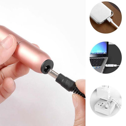 Portable Electric Nail Drill & USB Nail Polisher for Manicure and Pedicure Care