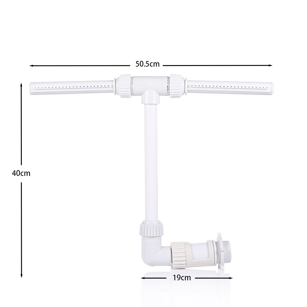 Adjustable Dual Spray Pool Fountain Waterfall Sprinkler for Above Ground and In Ground Pools