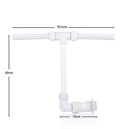 Adjustable Dual Spray Pool Fountain Waterfall Sprinkler for Above Ground and In Ground Pools