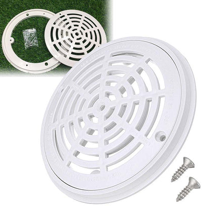 White Pool Main Drain Cover for In Ground Swimming Pools
