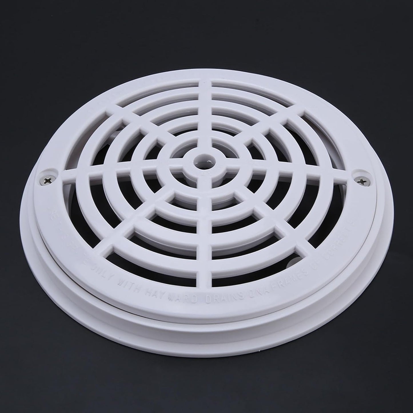 White Pool Main Drain Cover for In Ground Swimming Pools