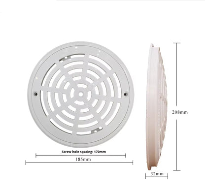 White Pool Main Drain Cover for In Ground Swimming Pools