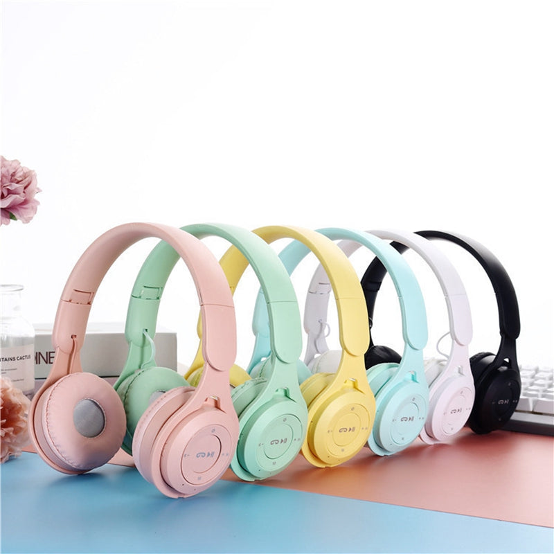 Macaron Wireless Bluetooth Gaming Headphones with Mic & Stereo Sound