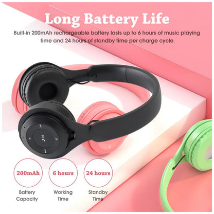 Macaron Wireless Bluetooth Gaming Headphones with Mic & Stereo Sound