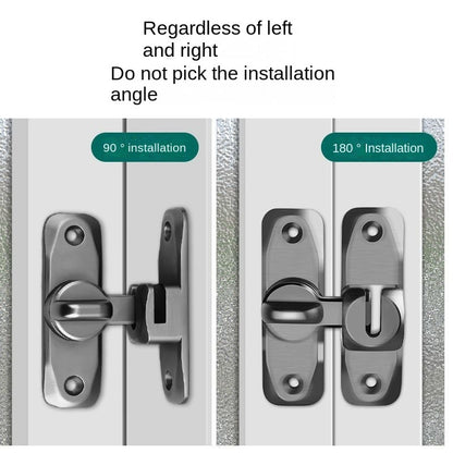 SecureFlip 90°/180° Barn Door Lock & Sliding Door Latch for Home Security
