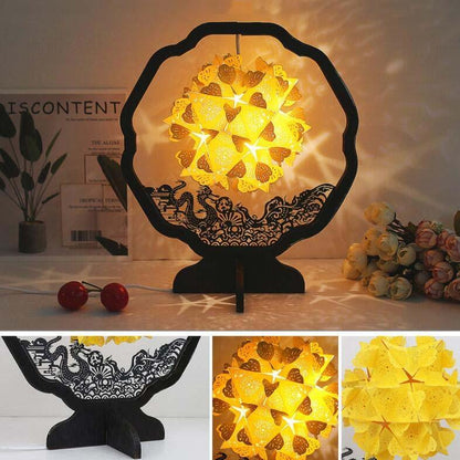 DIY Paper Carving Lamp, Handmade Shadow Light Lamp USB Night Light Decor