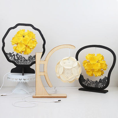 DIY Paper Carving Lamp, Handmade Shadow Light Lamp USB Night Light Decor