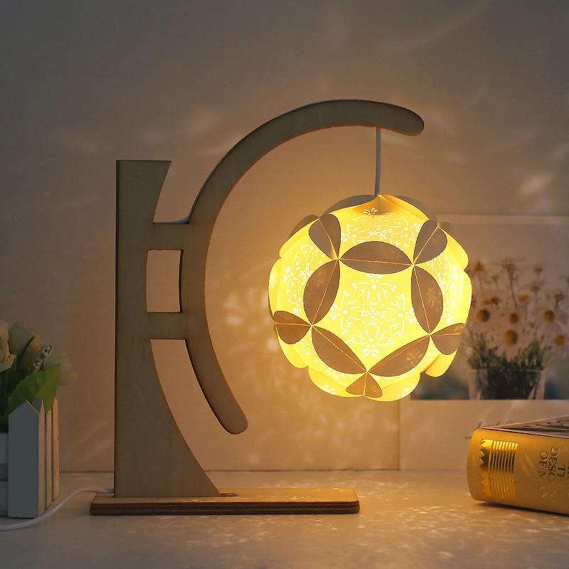 DIY Paper Carving Lamp, Handmade Shadow Light Lamp USB Night Light Decor