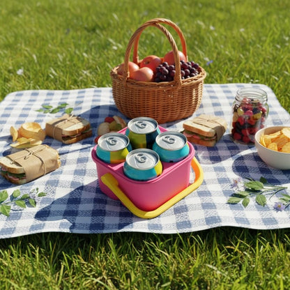 ChillMate 4 Can Portable Cooler Box Insulated Mini Ice Chest for Fishing, Camping & Picnics