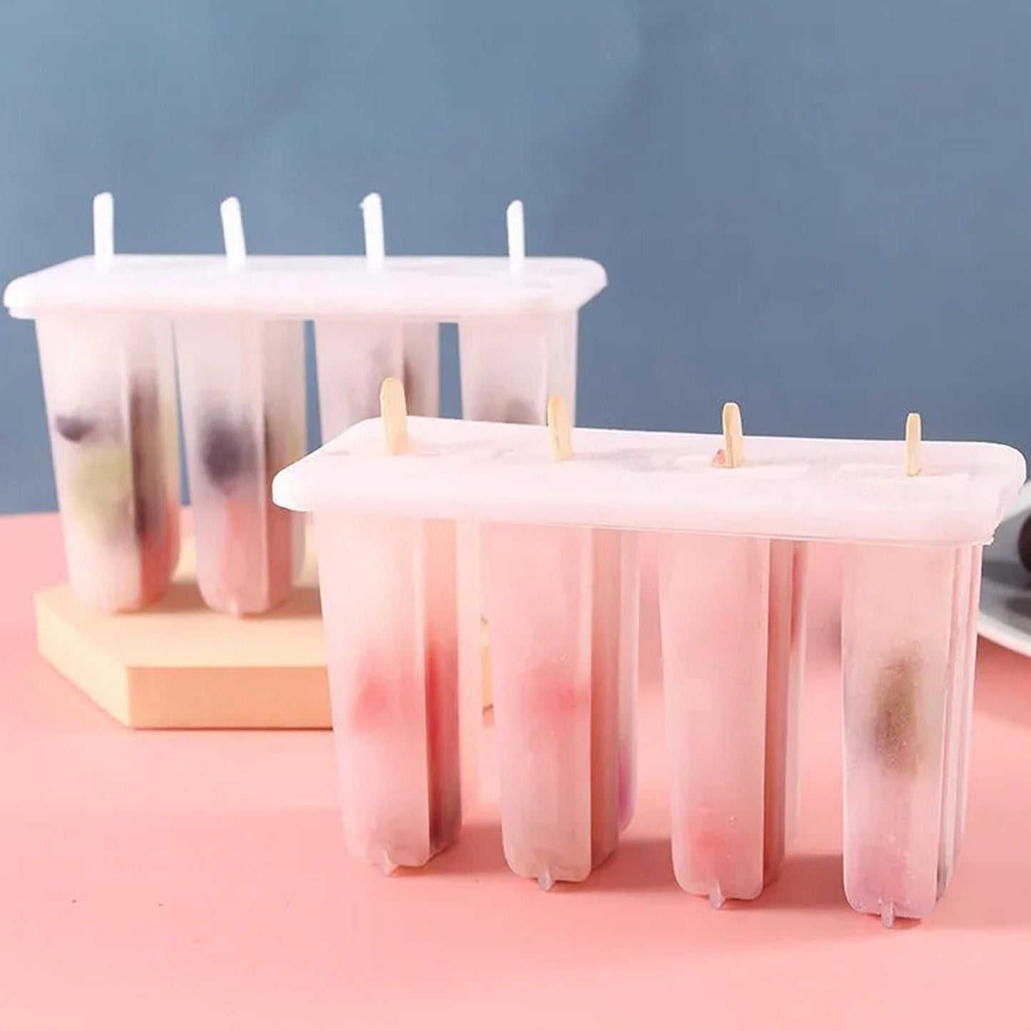 Frozen Treats Cavity Ice Pop Mold Reusable Dessert Bar Maker
