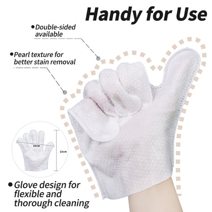 Paw Fresh No Rinse Pet Cleaning Gloves Thick Deodorizing Grooming Wipes for Cats & Dogs
