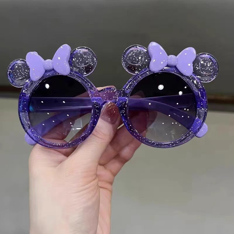 Sparkle Bow Princess Kids Sunglasses Crystal Cartoon Fashion Shades for Girls