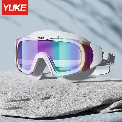Professional Anti Fog Swimming Goggles Waterproof Diving Glasses Large Frame Comfort Fit